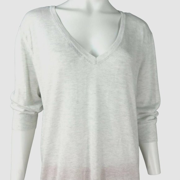 Zara Knitwear Collection Light Gray Pullover Sweater M Oversized Long Sleeve - Picture 2 of 9